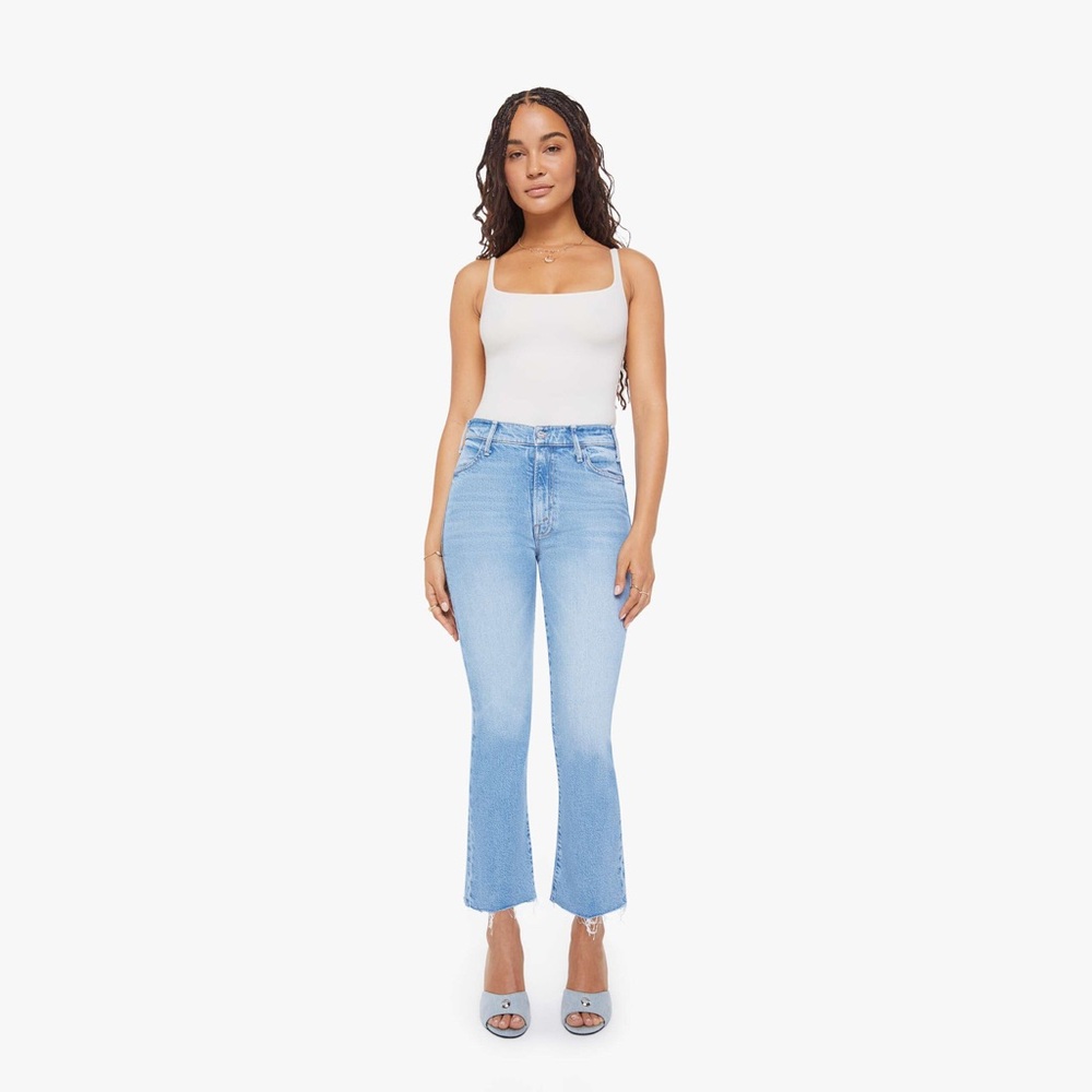 MOTHER Sky Blue Wide Leg Jeans